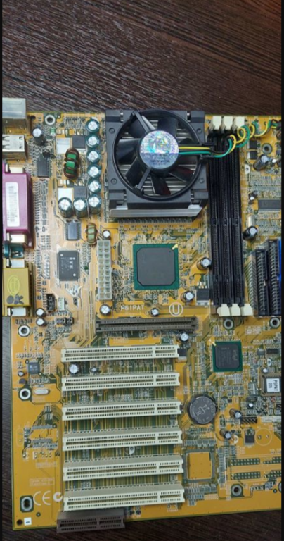 Материнская плата ECS P6ipat S370 +CPU 1100Mhz+vid