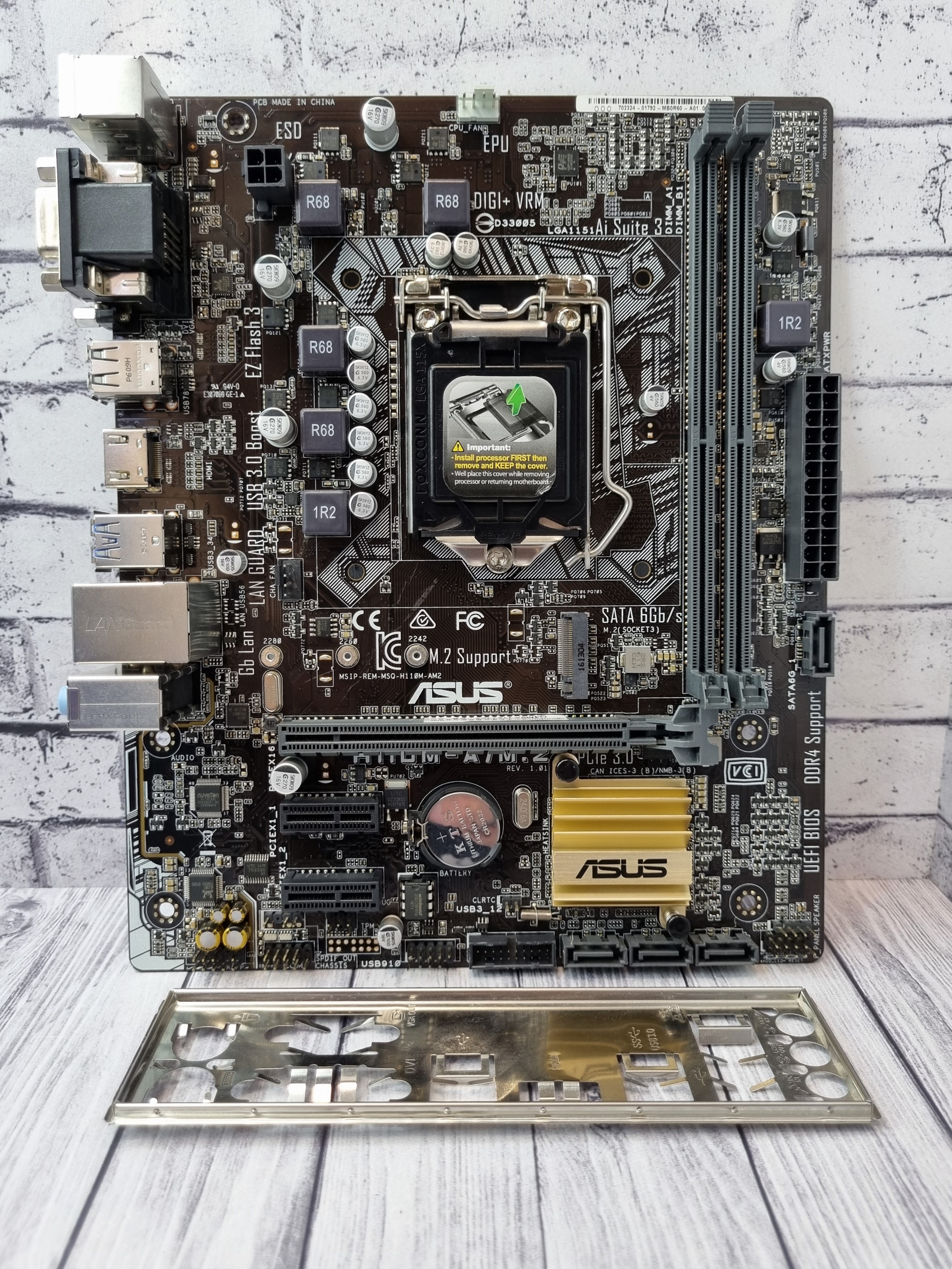 Материнская плата microATX S1151v1 ASUS  H110M-A/M.2